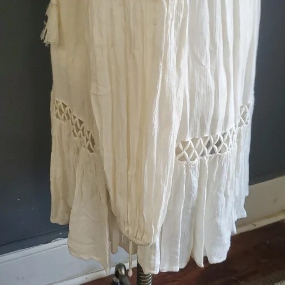 Free People Blue and Cream Mini Dress - Picture 7 of 13